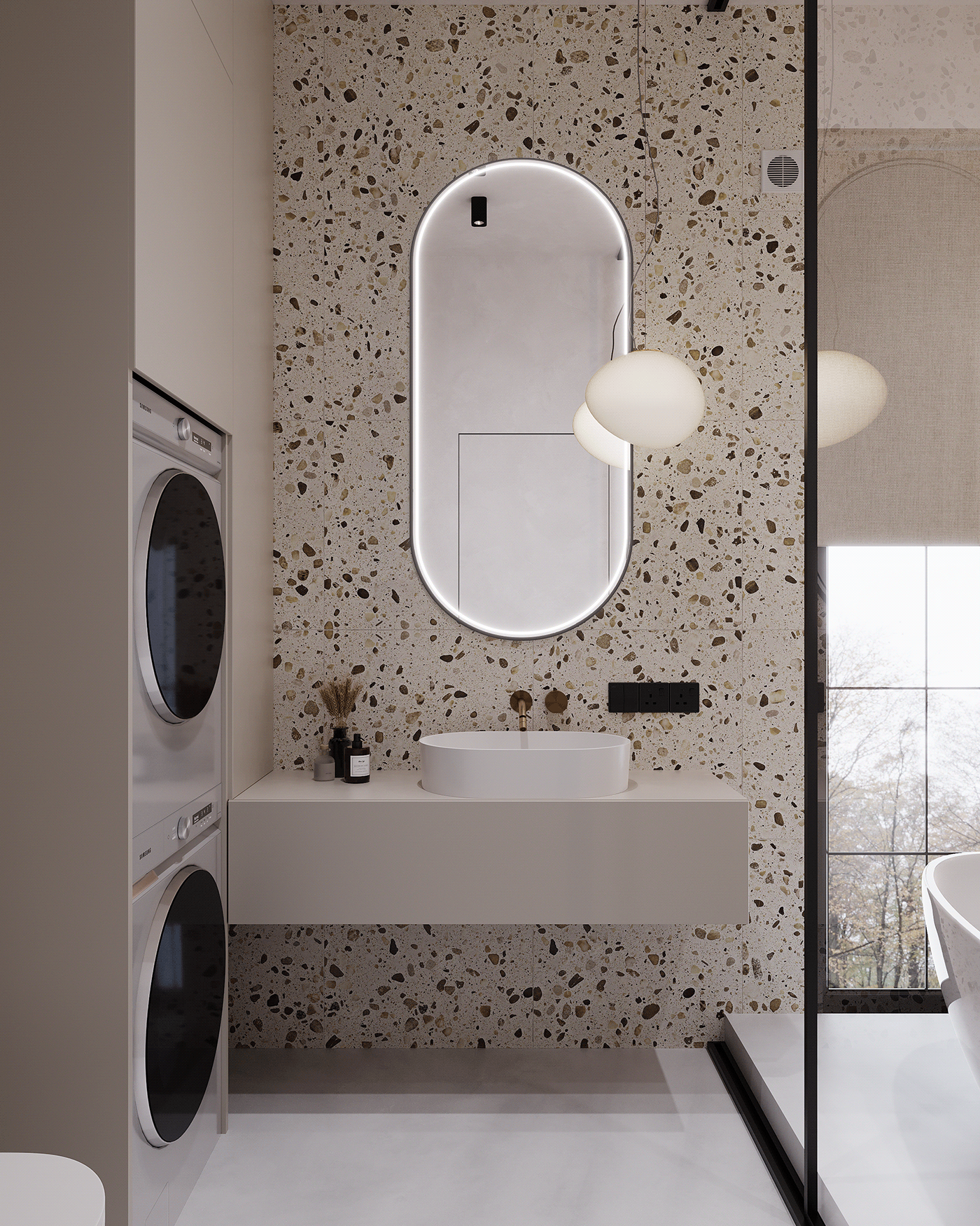 3ds max architecture visualization interior design  Render Adobe Photoshop designer bedroom design bathroom design Interior