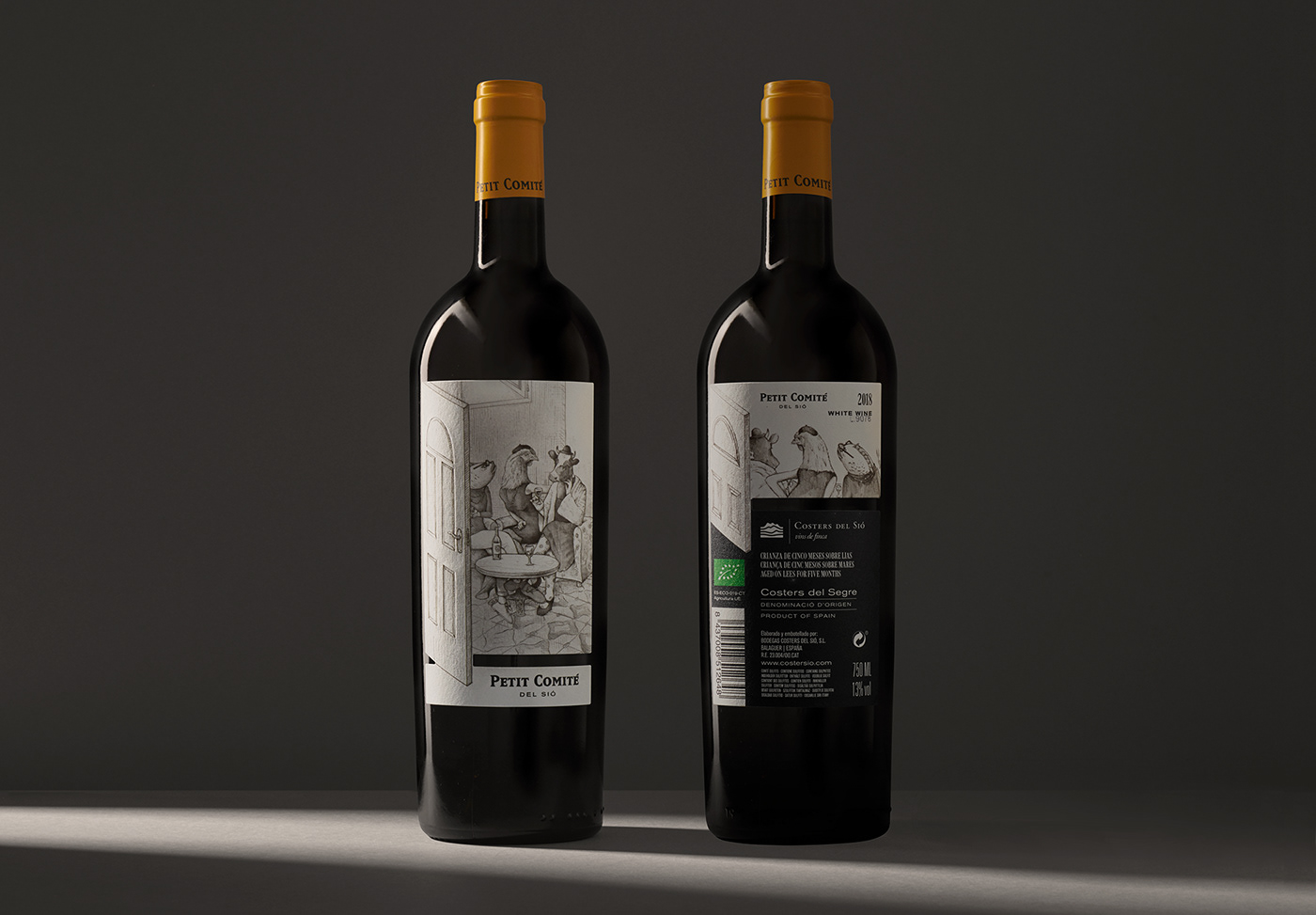 ILLUSTRATION  Packaging petitcomite wine winelabel