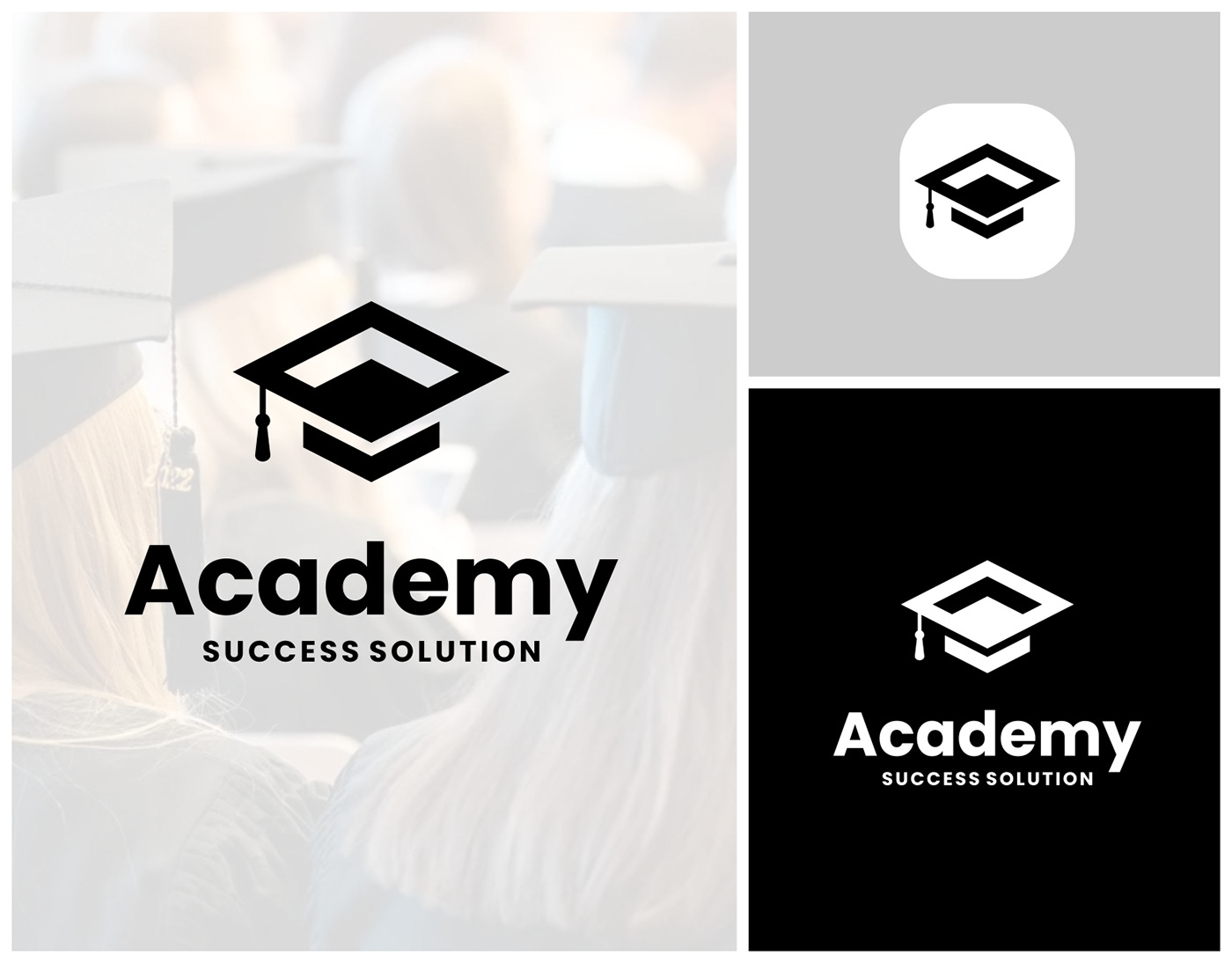 Education Graduation Academy Success Arrow Logo