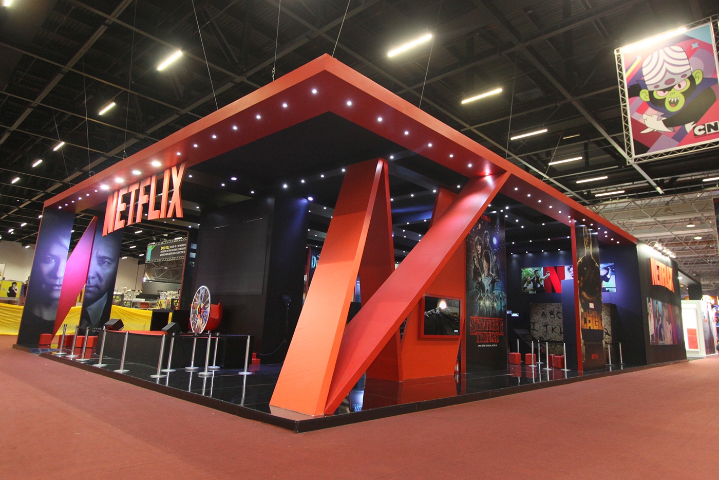 Netflix ccxp Comic Con Stand booth Exhibition  exhibition booth design Exhibition Stand Design Stranger Things
