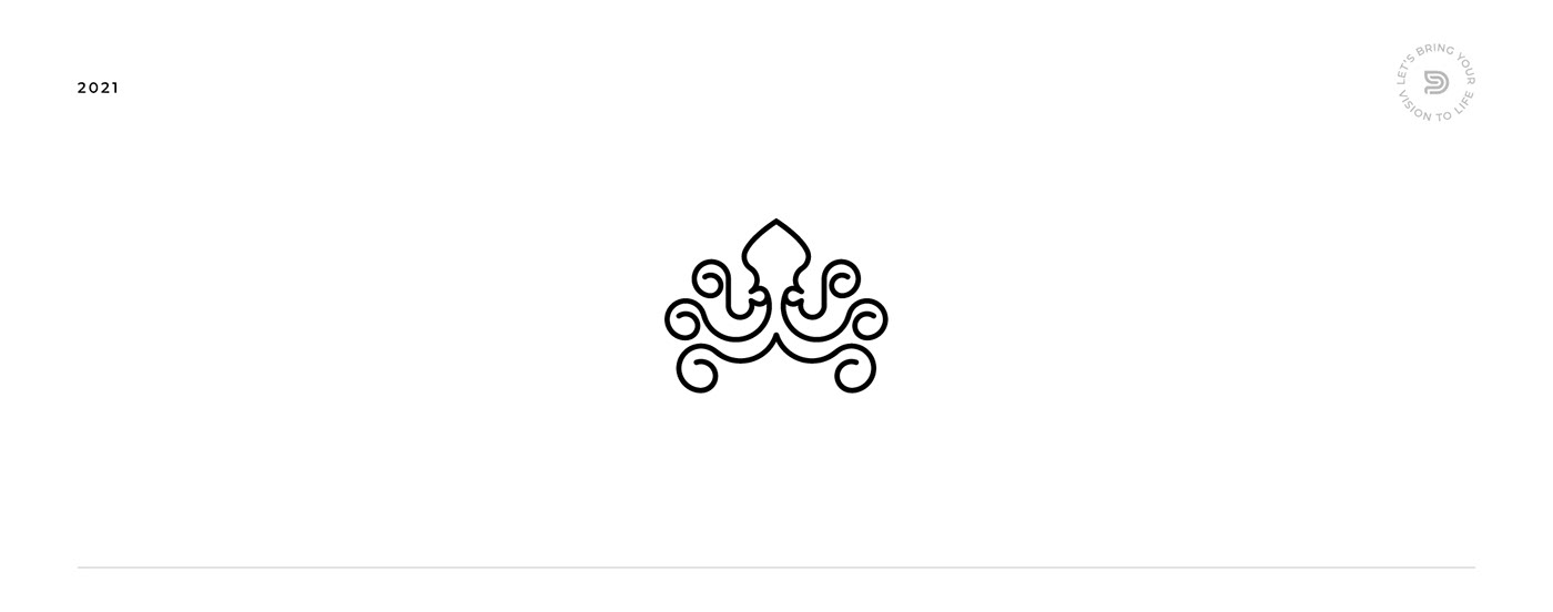 From Sketch To Logo #3 - Octopus Logomark Concept