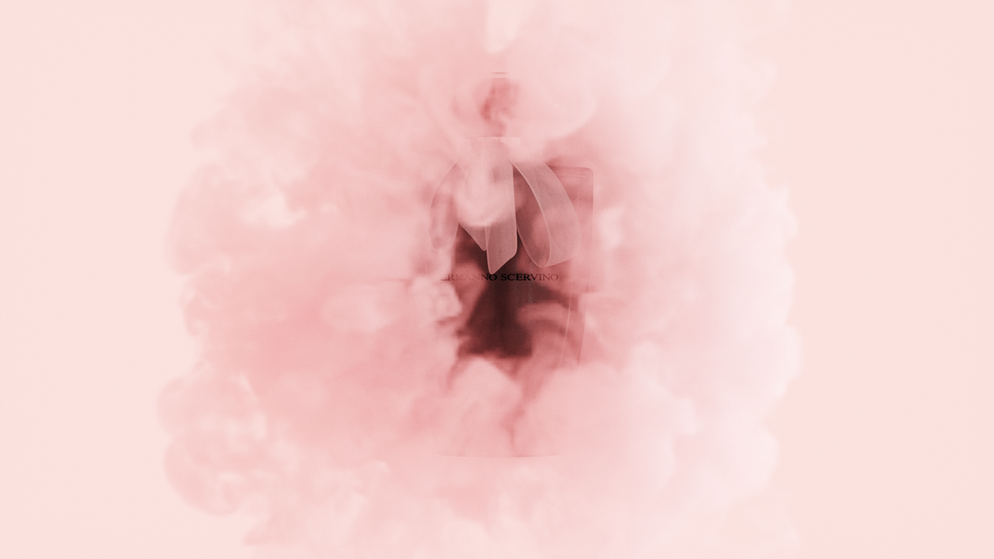 CGI flower c4d ADV Fashion  scervino umberto daina smoke pink perfume