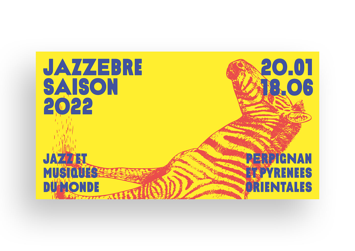 affiche festival jazz musiques du monde perpignan print typography   visual identity