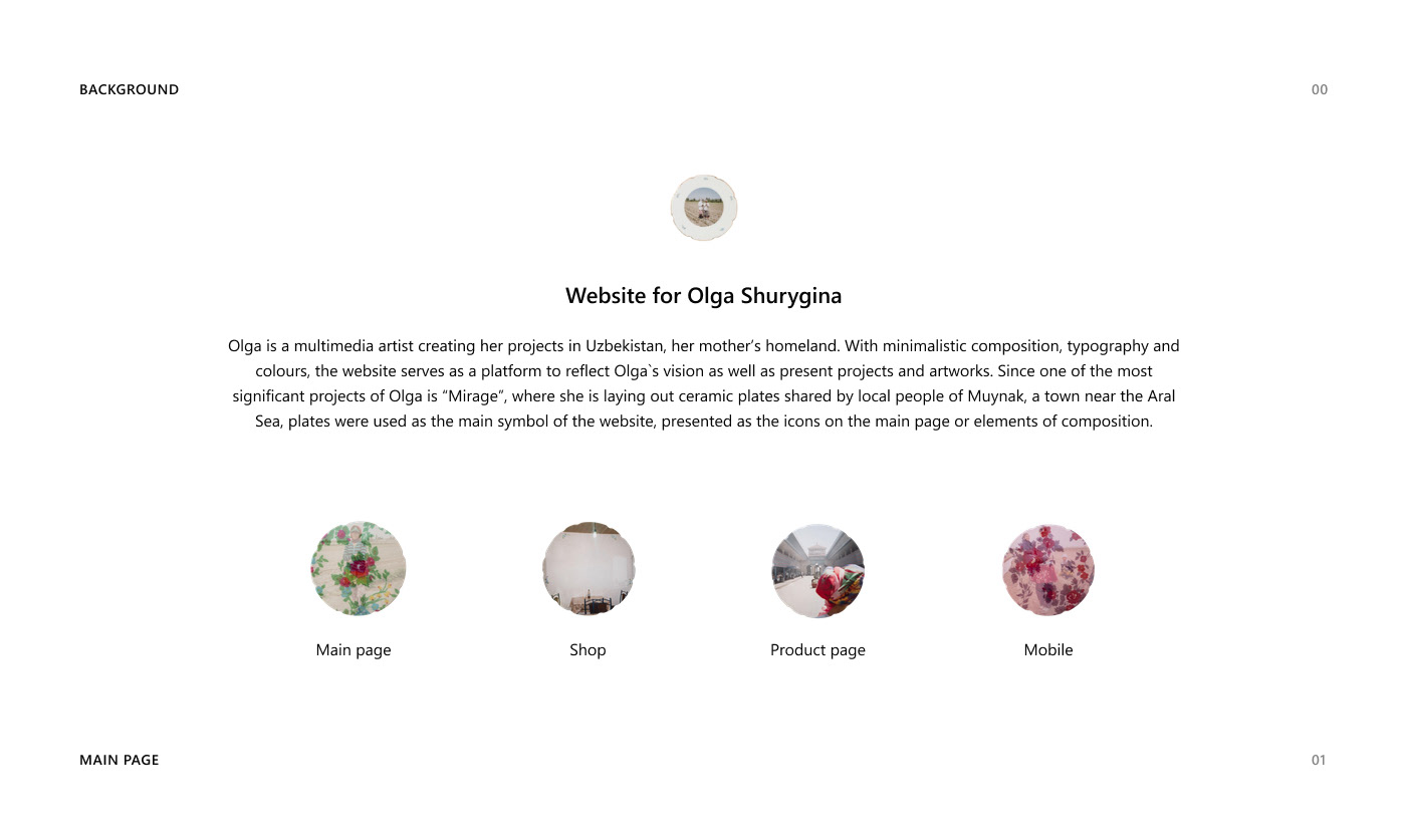 artist Cargo UI ux Website art online shop ceramics 