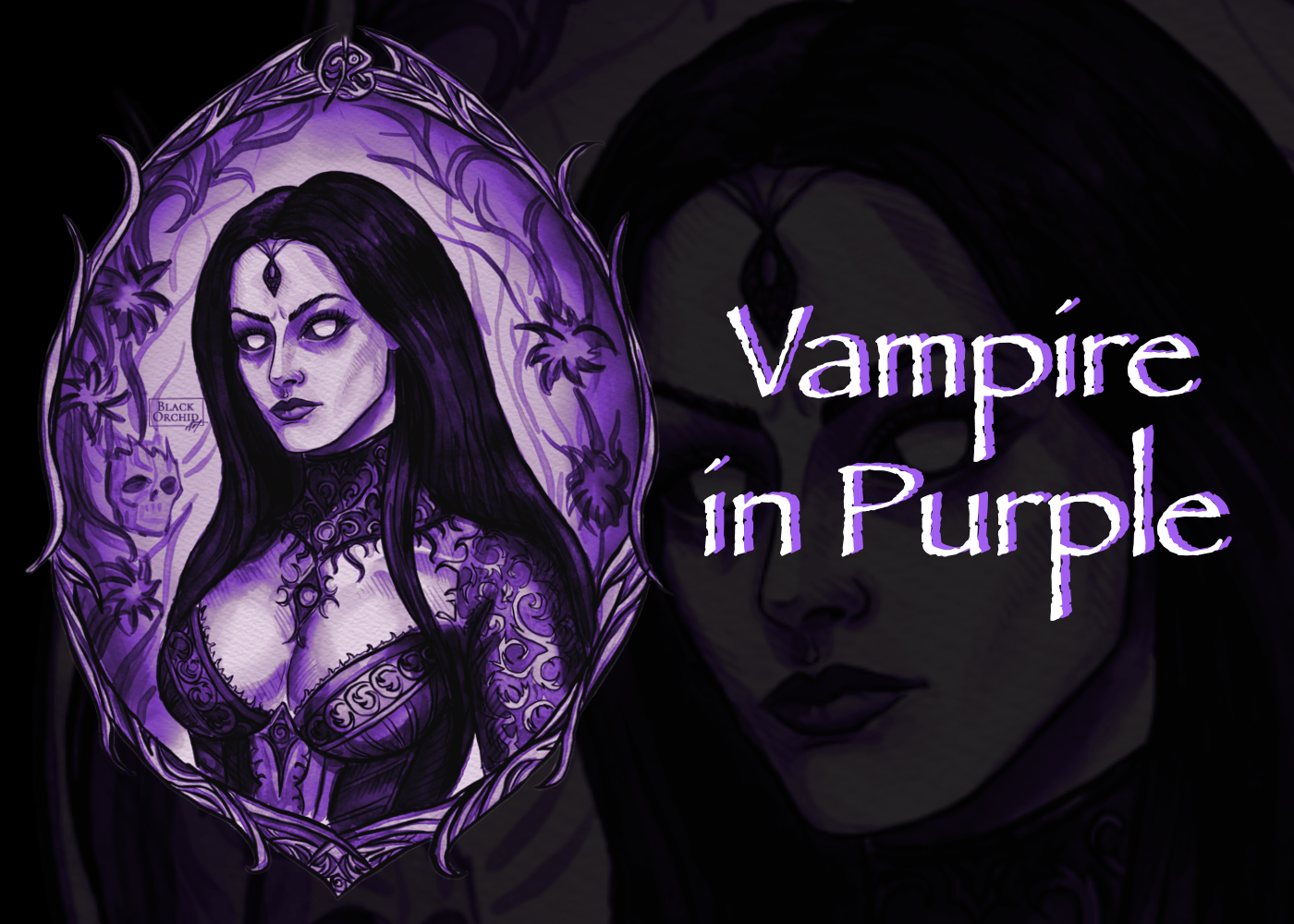 vampire woman girl purple queen