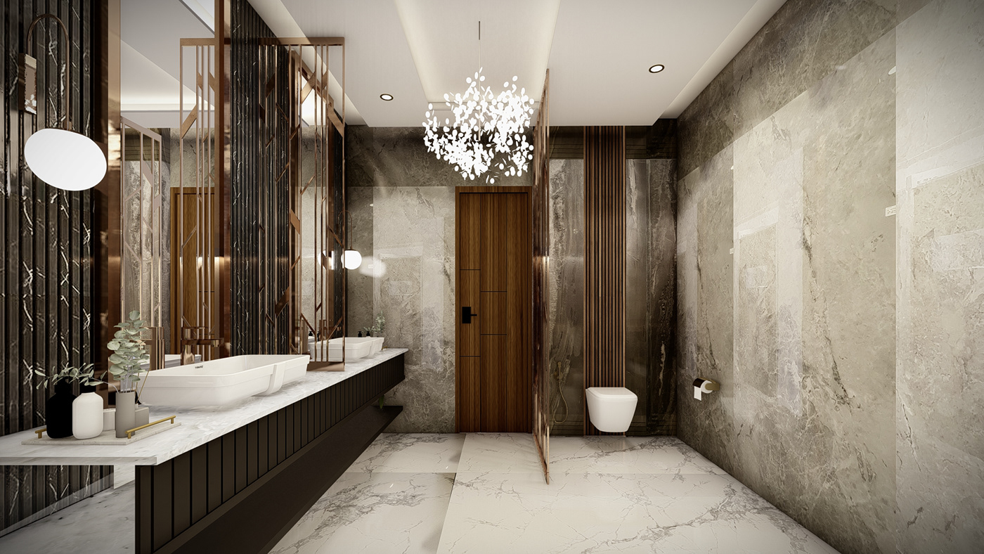 Interior interior design  modern screening design bathroom design bathroom interior Render visualization