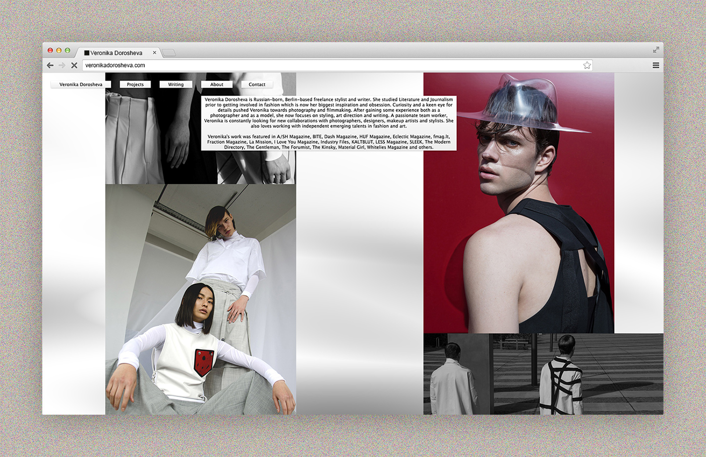 experimental Fashion  portfolio css Website Web Design  graphic design  stylist Audio