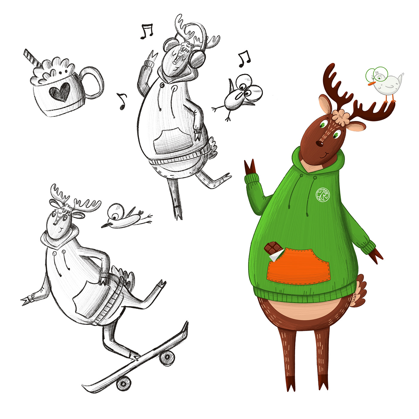 sticker Character Character design  animals children illustration digital illustration concept artwork Drawing  stickers