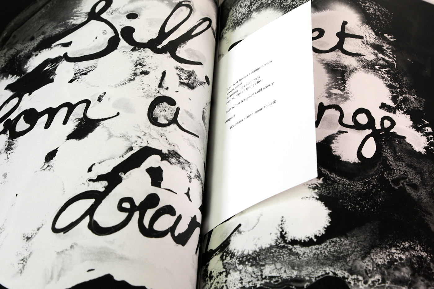 edition jim morrison poème noir et blanc Typographie