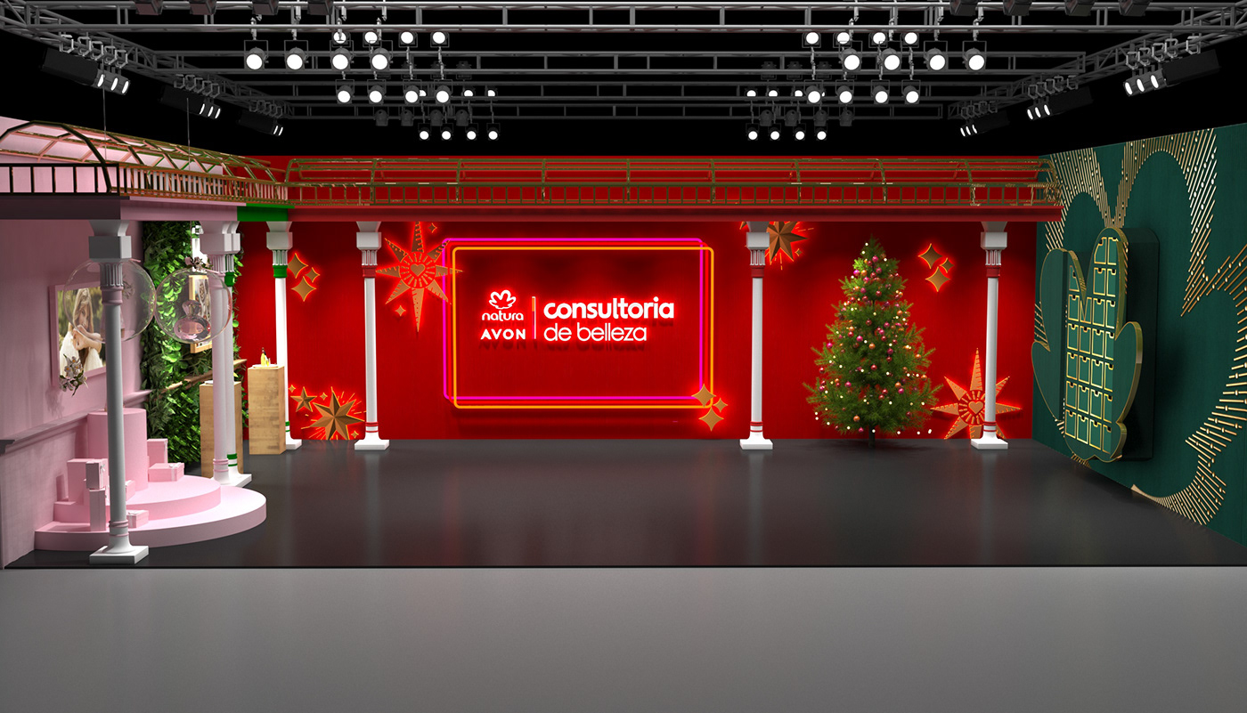 3D modeling Render Christmas Btl industrial design  Virtual Set Design