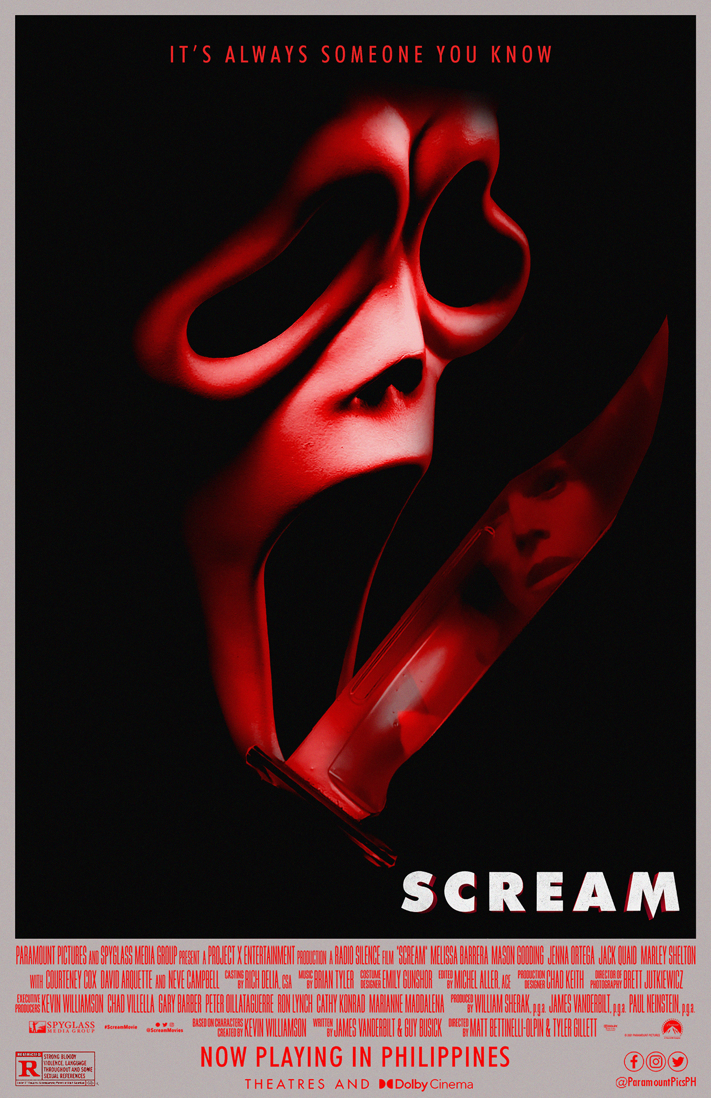 Advertising  Cinema Halloween horror movie movieposter poster scream spooky wes craven