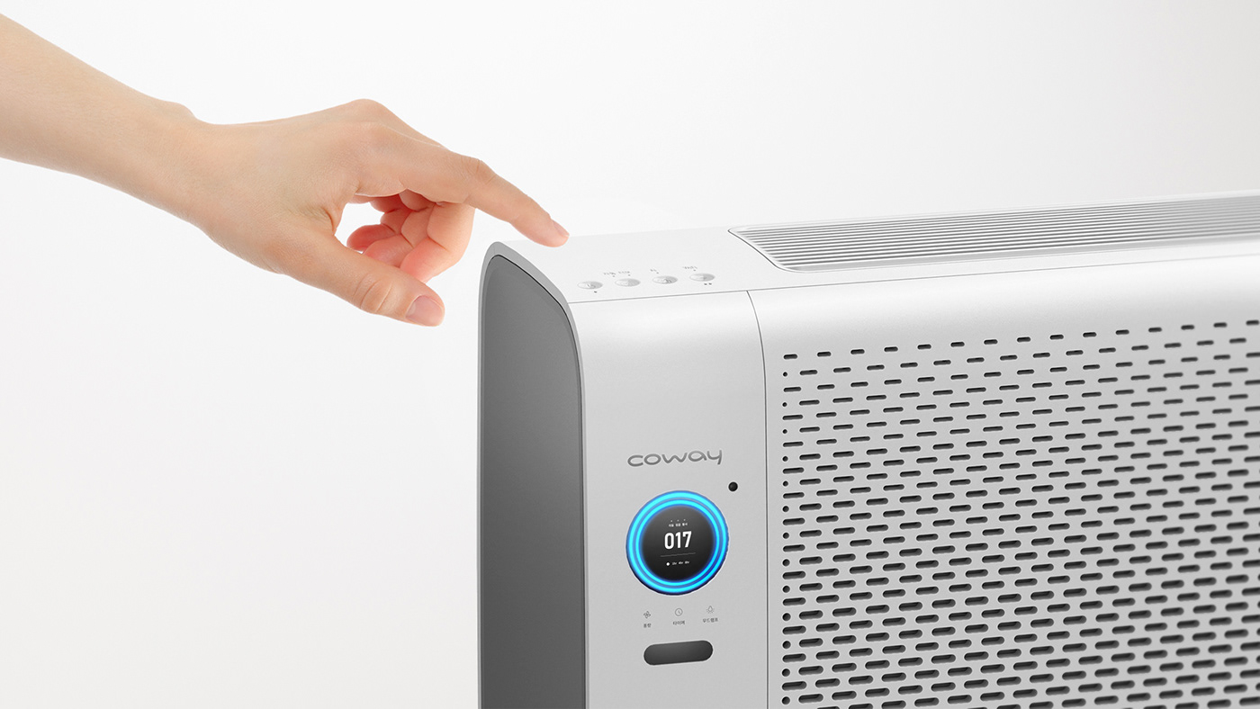 Coway filter air air cleaner purifier White product ux UI design