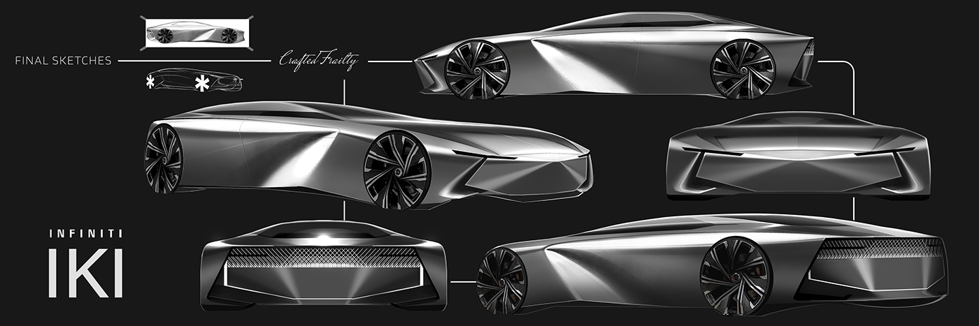 automotive   Automotive design car design concept design coupe industrial design  infiniti sculpture Transportation Design