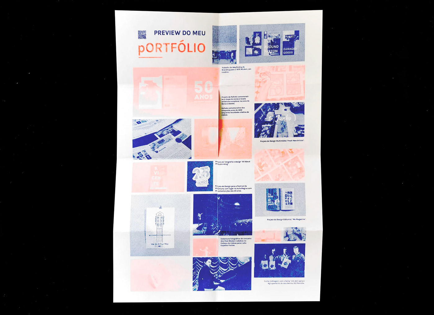 CV designer print Riso colours portfolio TOMAS ALMEIDA Portugal lisboa iade