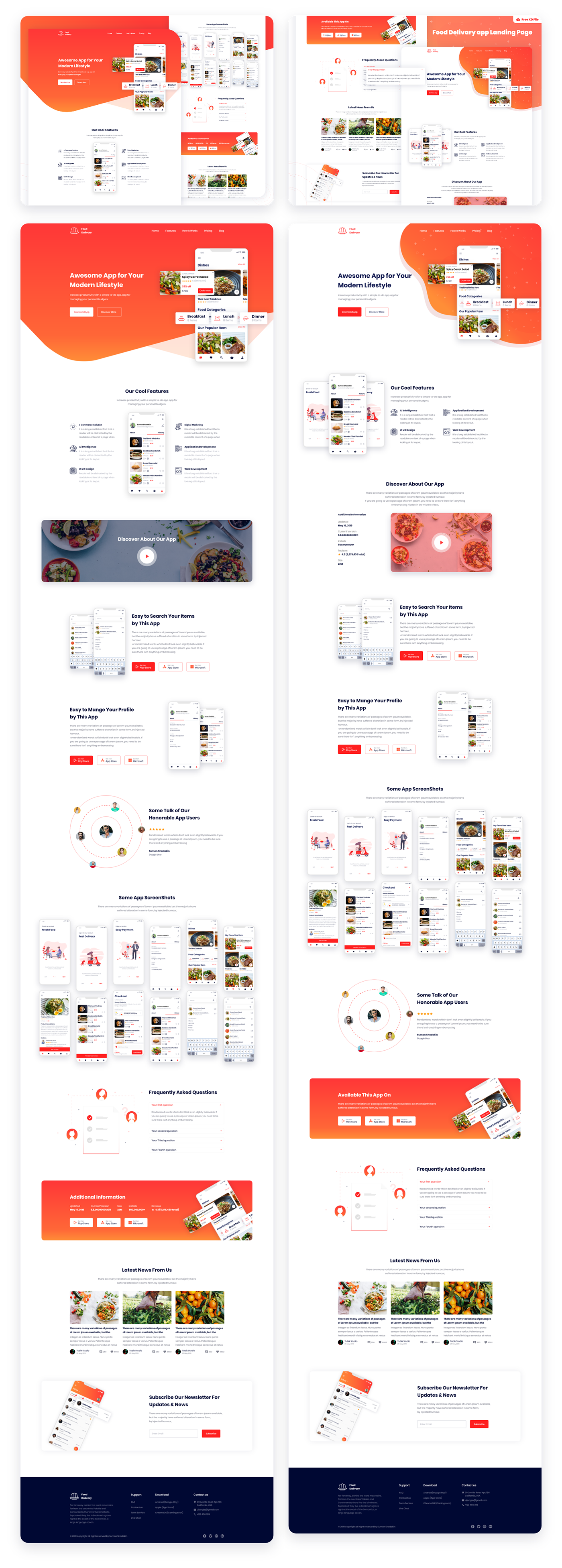 freebie Experience Interface registration simplicity special landing page home page ui kit Free App UI