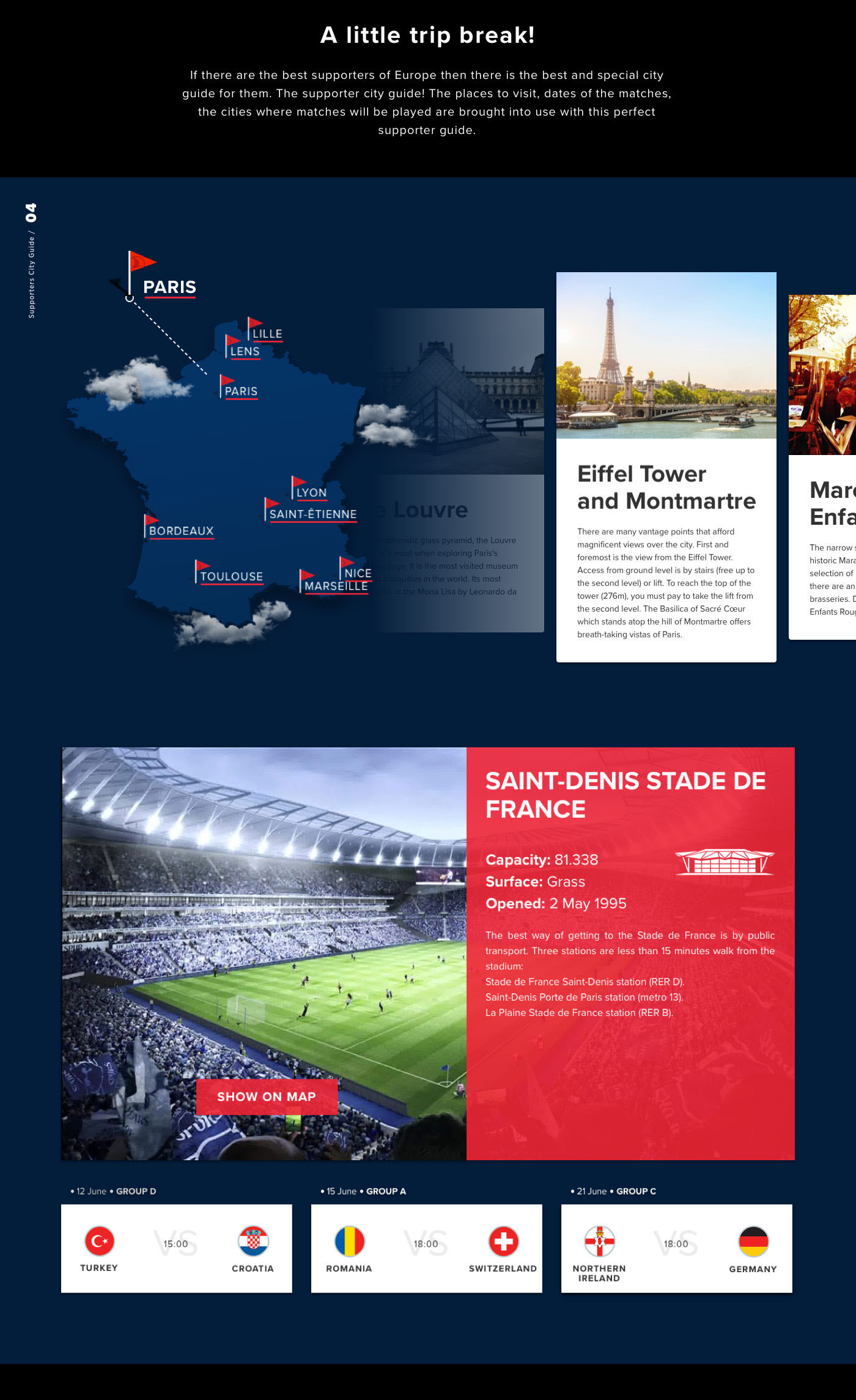 UI ux Web football sport Competition Responsive mobile Euro2016
