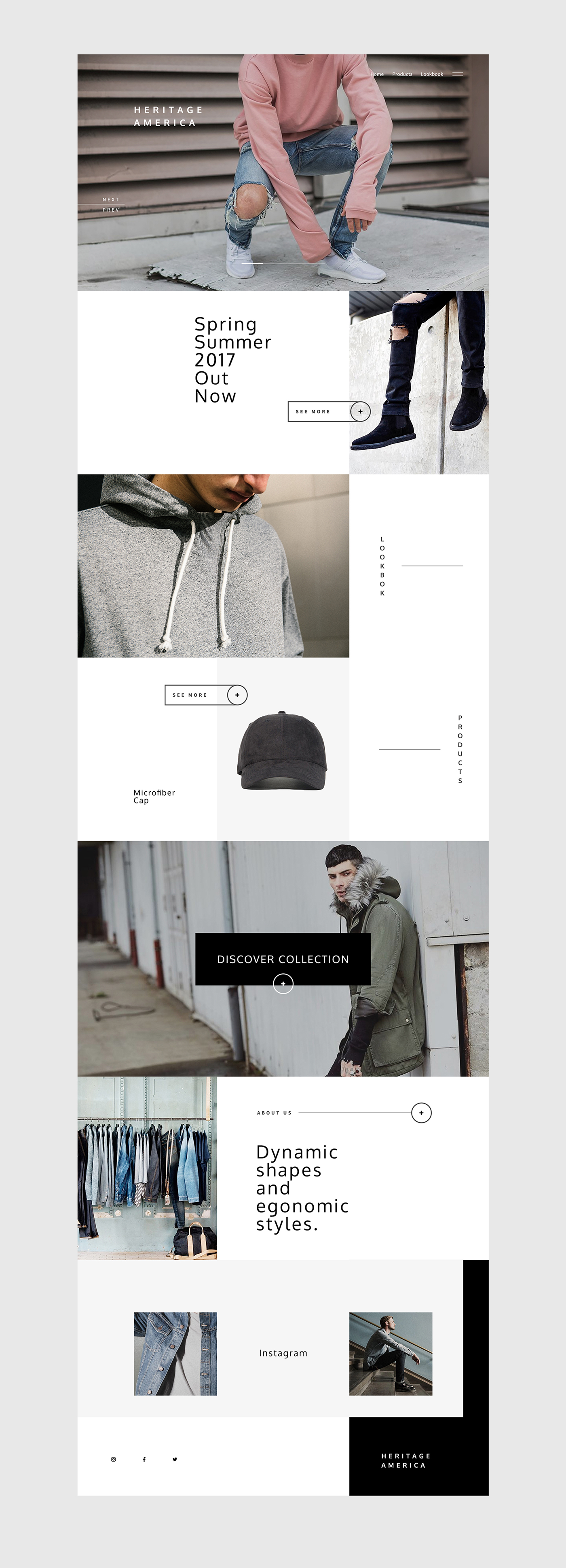 Web Lookbook concept store Clothing minimal clean inspiration Fashion  UI