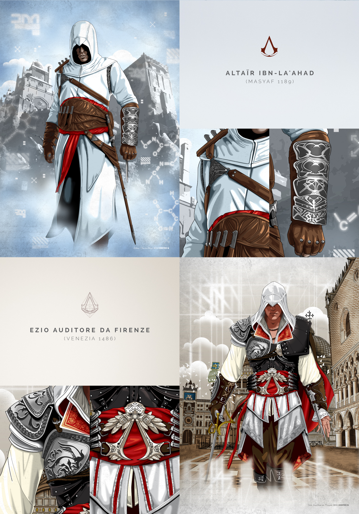 Assassin's Creed ubisoft video game Armor Rome Venice istanbul robes Swords Blade dagger