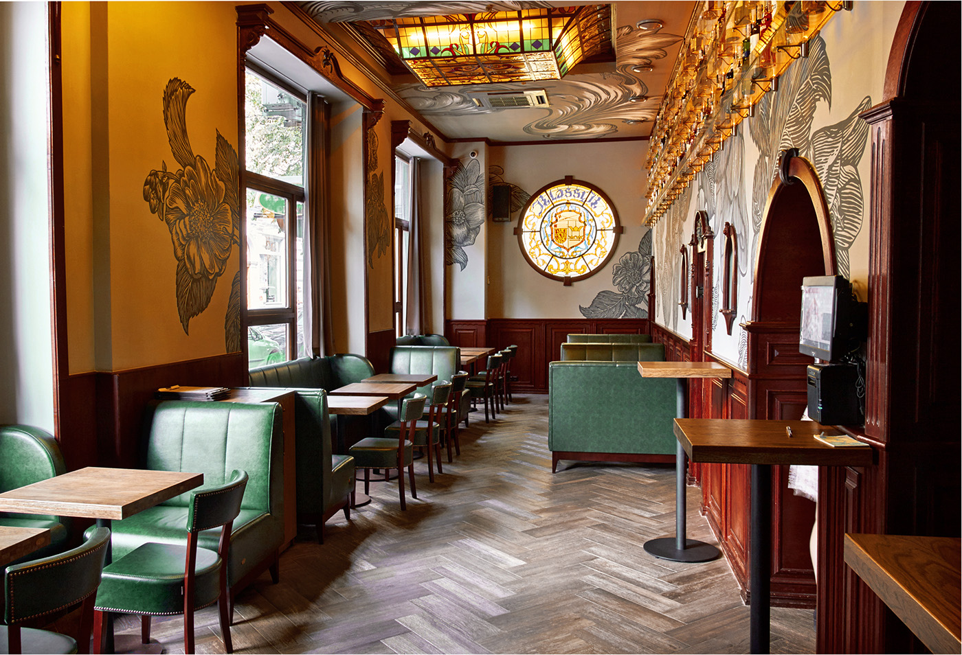Interior bar design alcohol bartender pub england