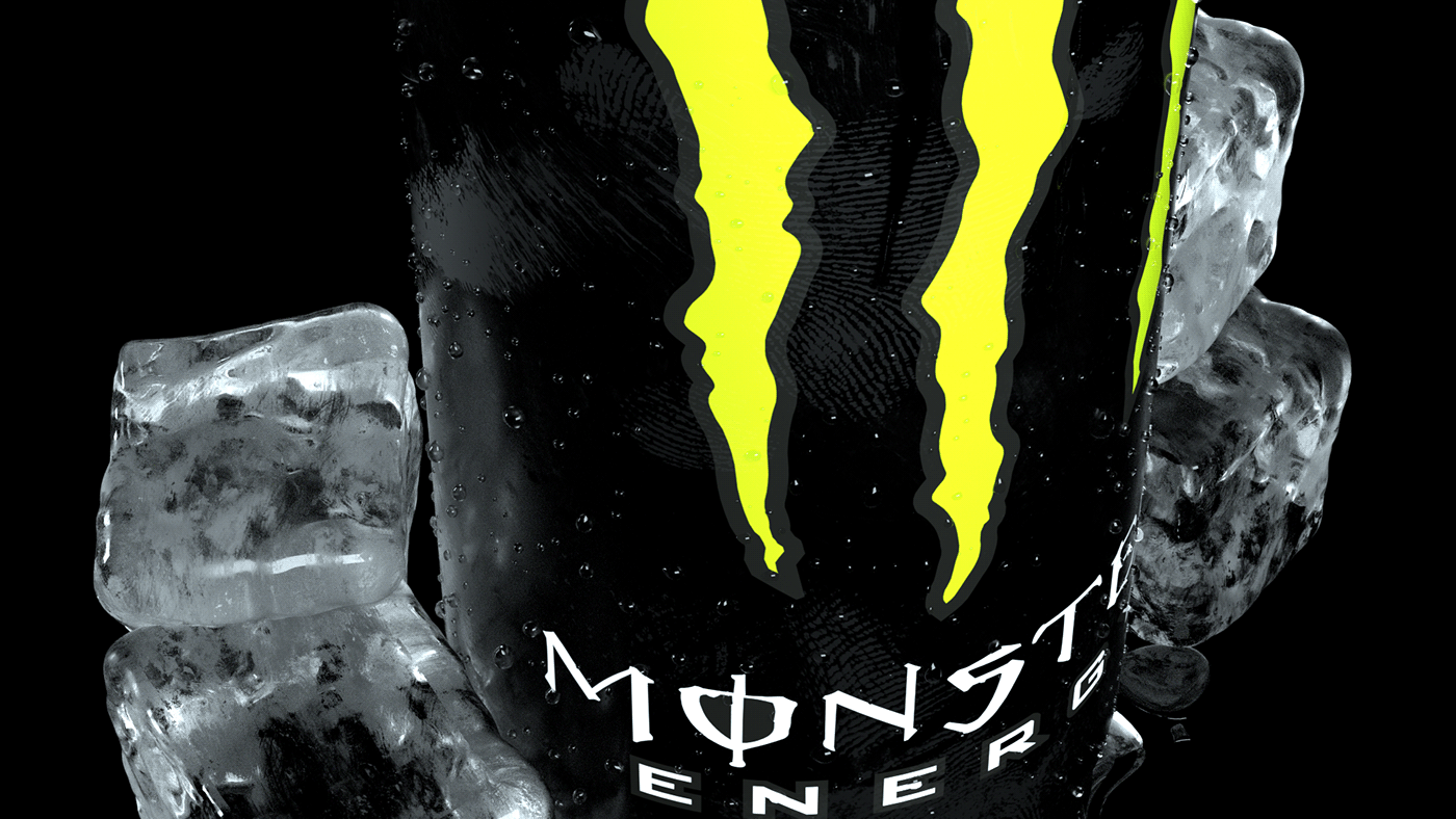 cinema4d 3D monster energy drink monster energy design Octane Render