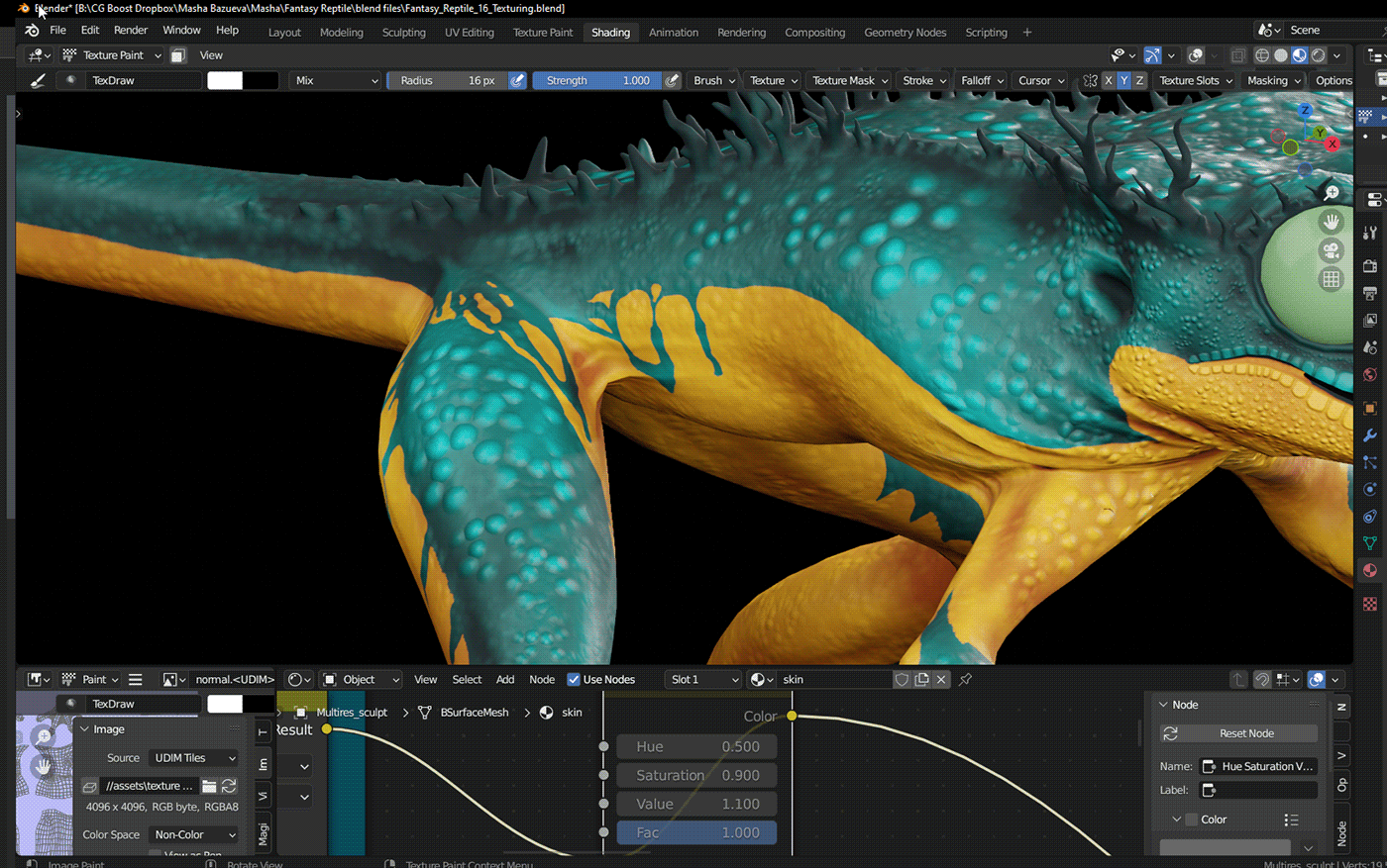 animal reptile lizard artwork 3D Render blender3d 3d modeling