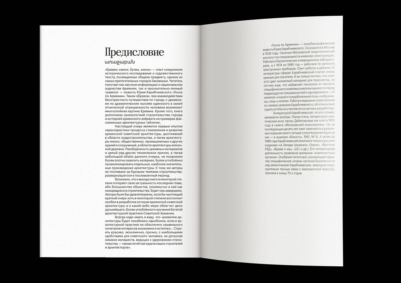 Armenia book design editorial lettering