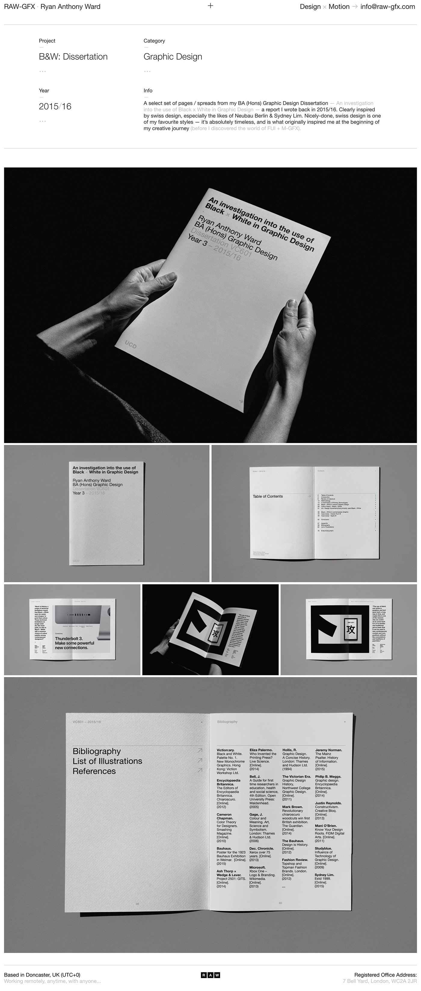 graphic design black White black and white swiss minimal Dissertation report