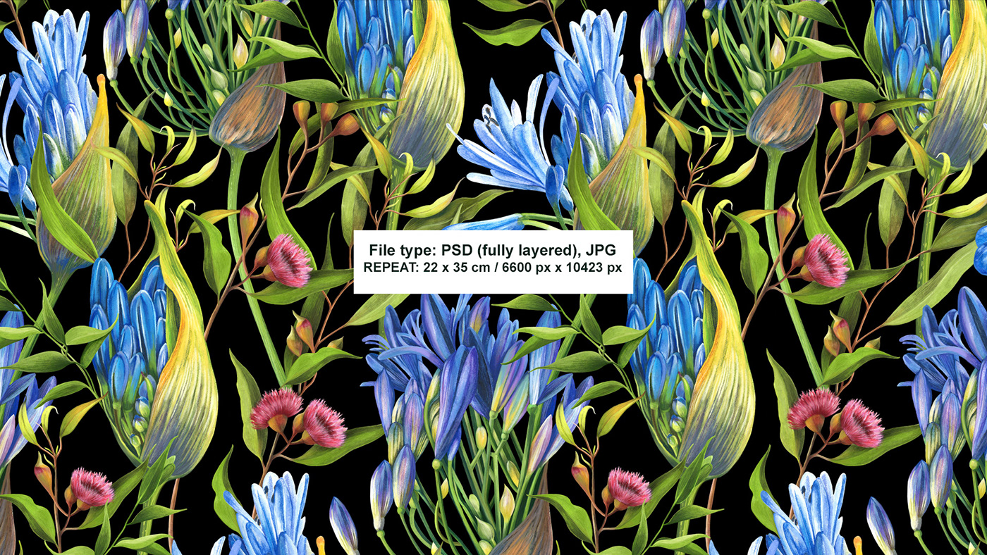 Flowers ILLUSTRATION  botanical illustration plants pattern print illustrations art Drawing  texstile design