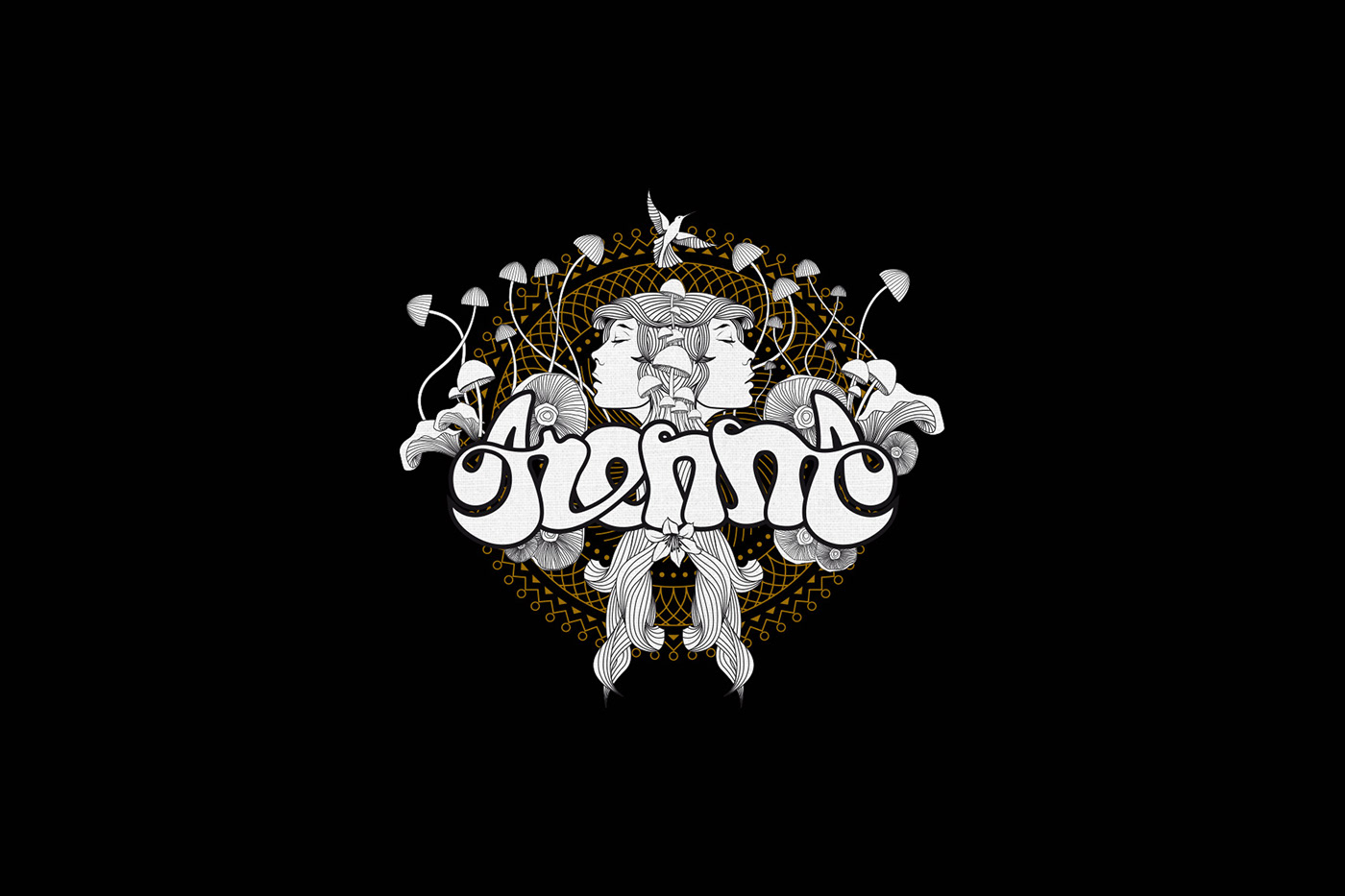 Arenna rock psicodelia 70's stoner Artidoto diseño design graphicdesign Logotipo logo psichedelic banda GRUPO musica