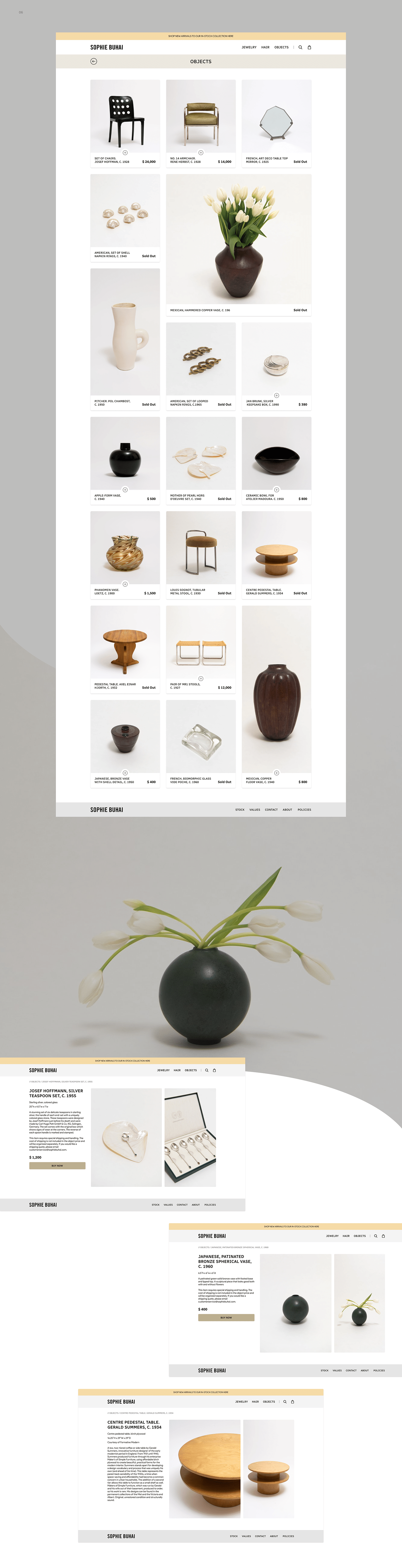 Ecommerce jewelry redesign brand store UI