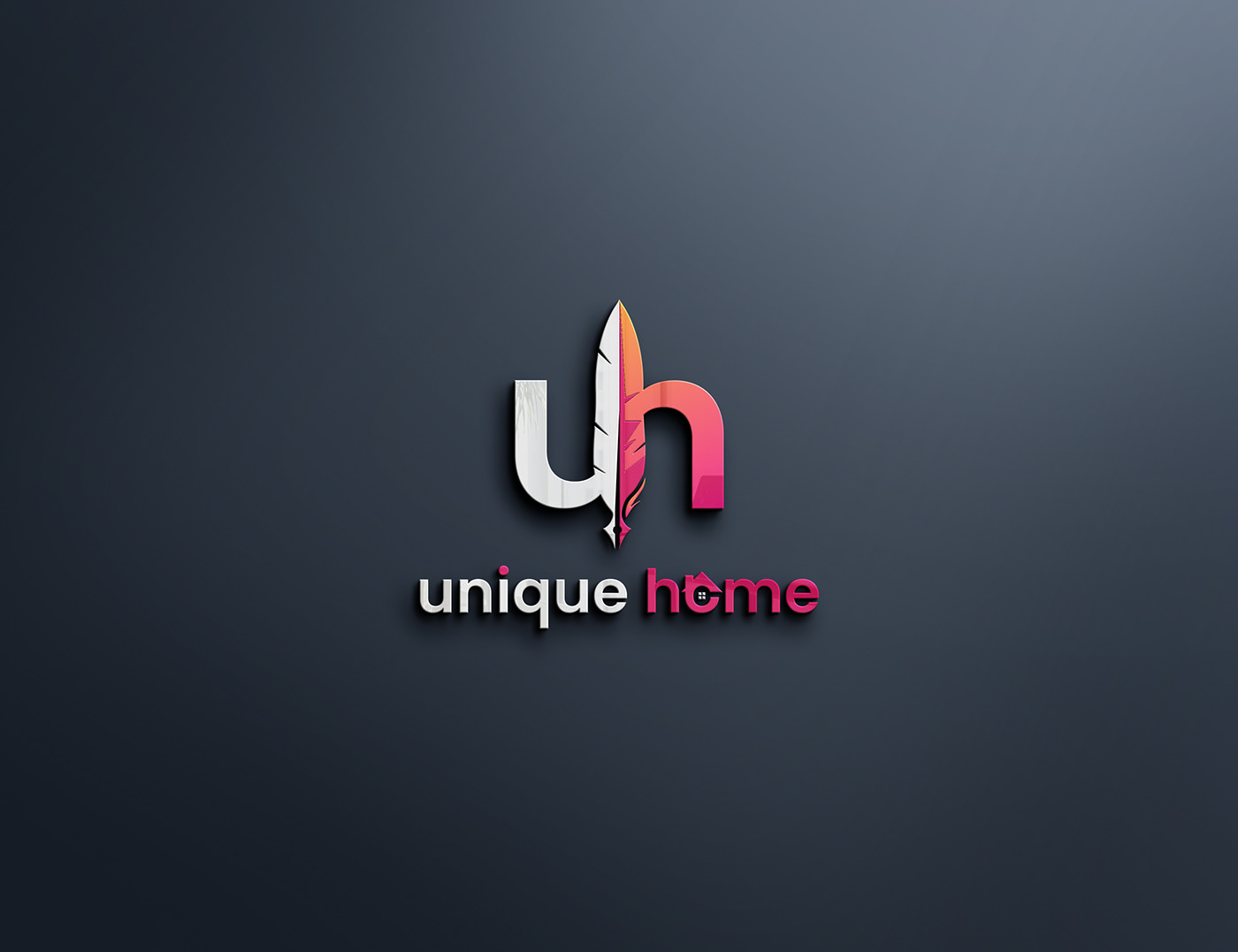 pen logo design pencil logo design UH Logo design logo unique logos creative uh logo uh pen logo UNIQUE HOME LOGO Vector Logo Designer