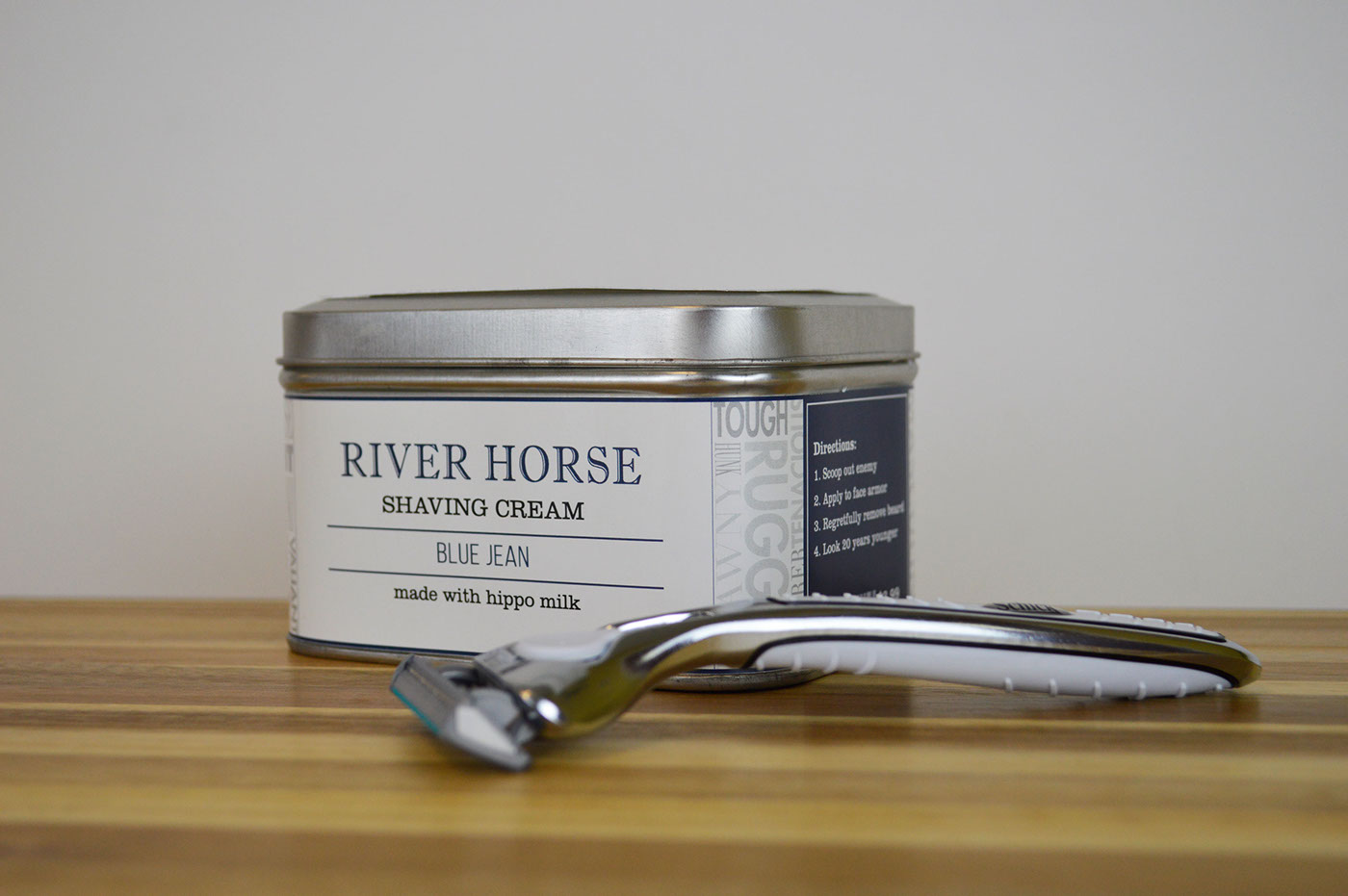River Horse package design type men hygiene