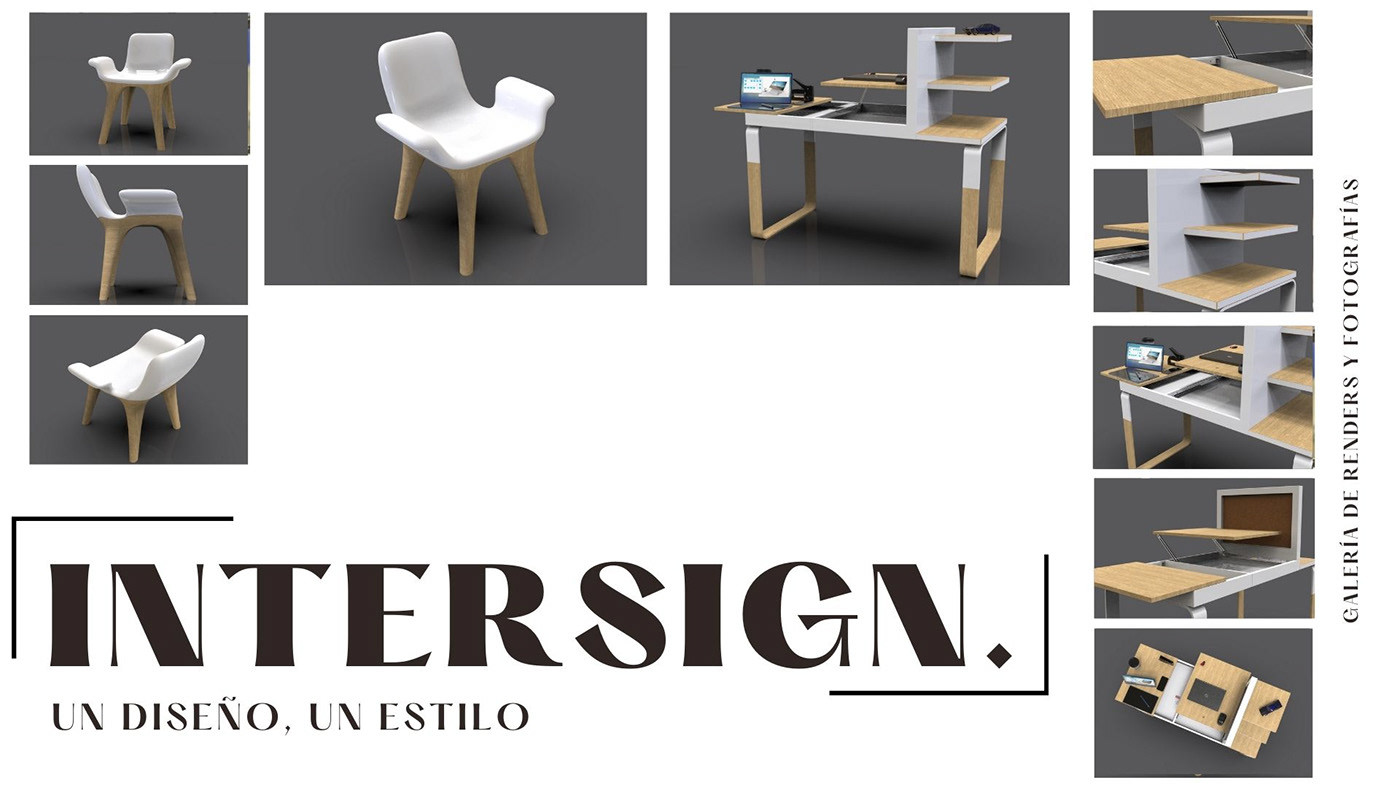 diseño escandinavo escritorio interior design  interiores Minimalista mobiliario Render