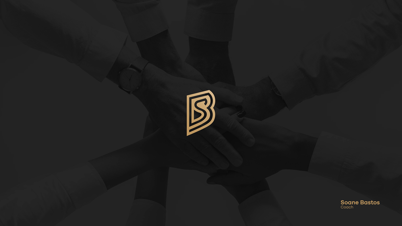 Soane Bastos Coach coaching brand mark branding  logo gold identity trend
