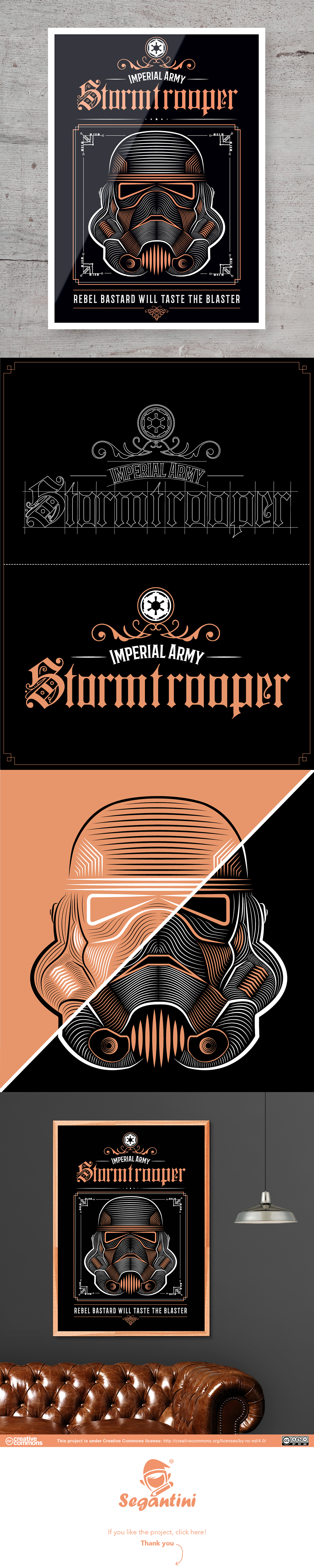 star wars stormtrooper font poster vector old Style tshirt appareal design Project