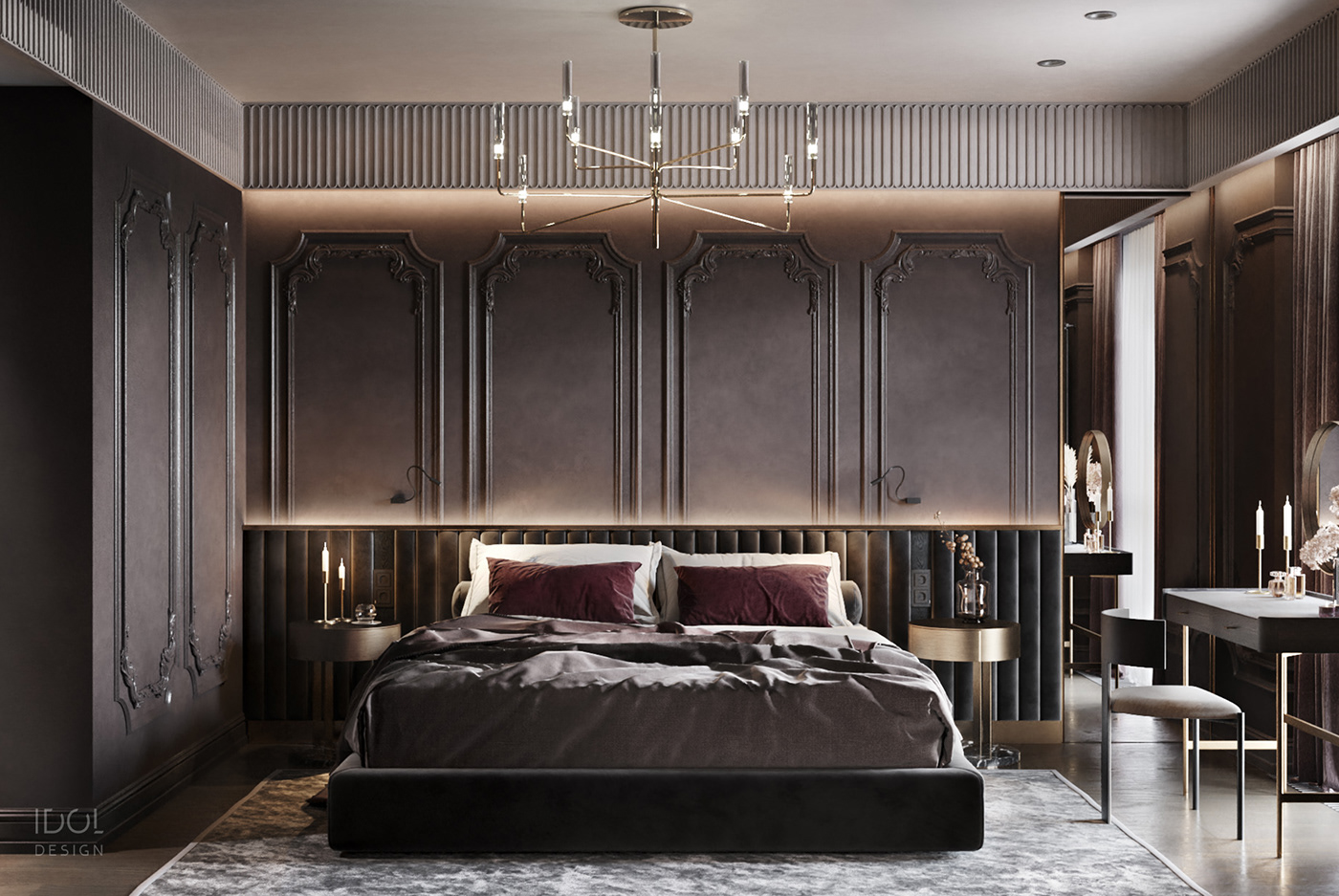 bright living room dark bedroom interior design  modern interior гипс в интерьере камень в интерьере современный интерьер яркий диван