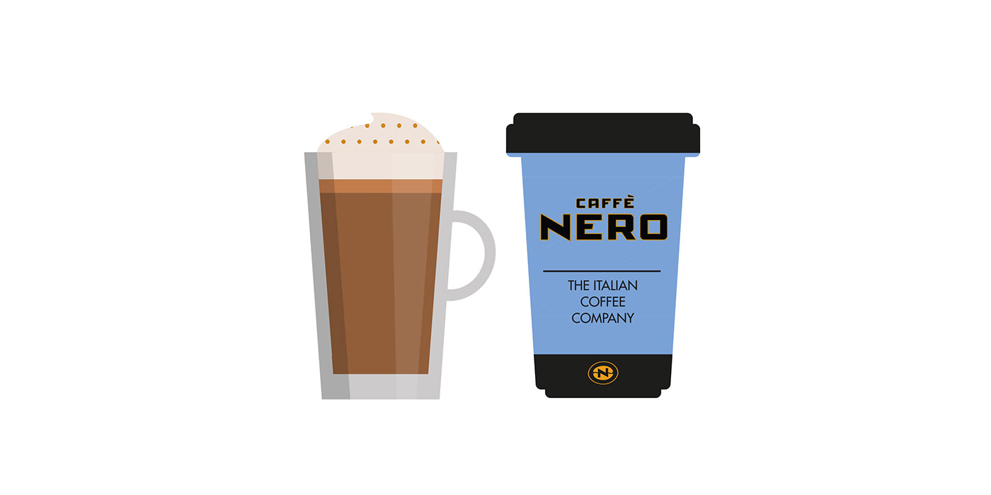 Coffee caffe nero recipes hot drinks infography infografia branding  information types of coffee drinks