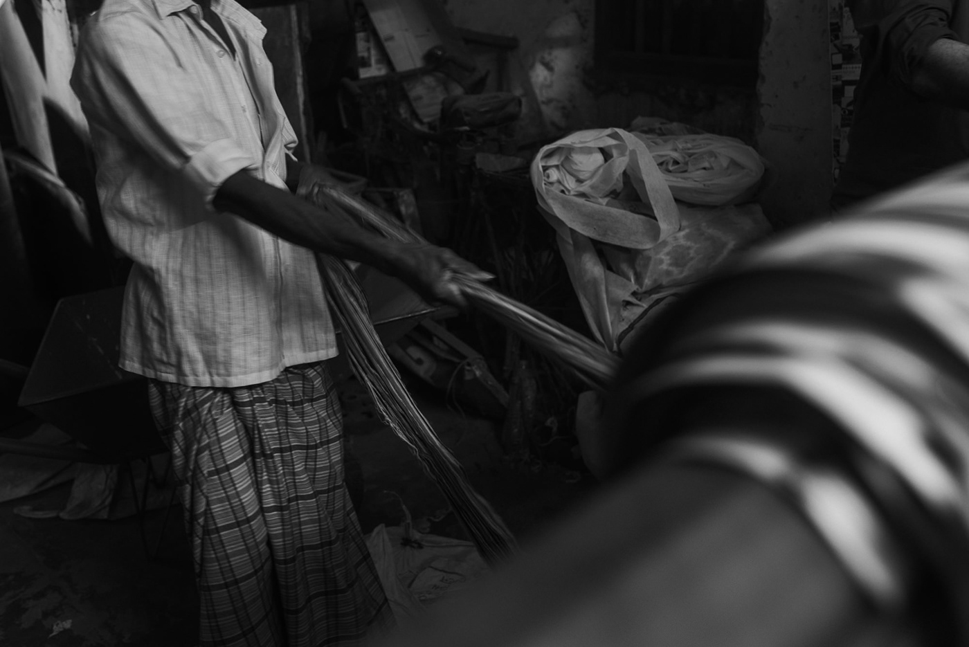 analog digital Documentary  fabric Film   hands India kerala linen luxury New York Photography  photojournalistic textile thread worker