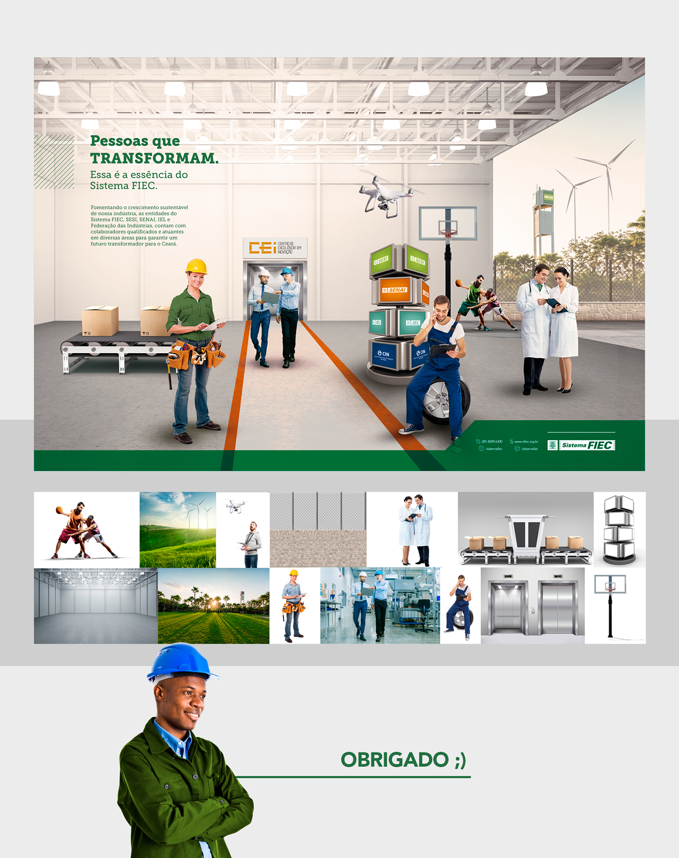 graphic design  Advertising  ads publicidade anúncio industria Senai SESI fiec Sistema FIEC