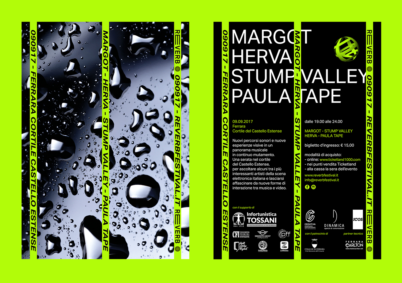 electronic music Reverb Bold Typography Layout Design swiss design Logo Design Music Festival digital visual
