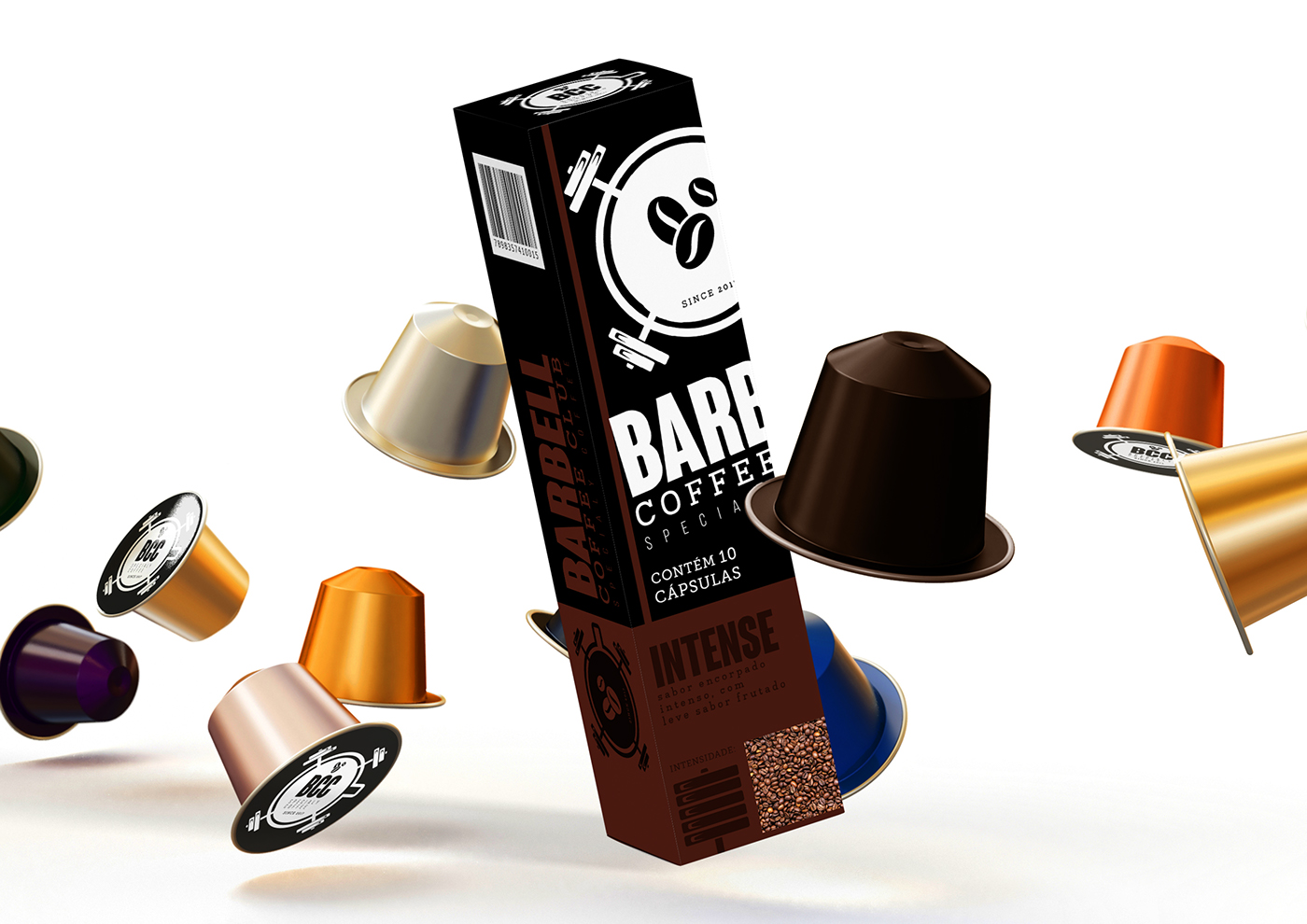 Coffee branding  club barbell FIT drink