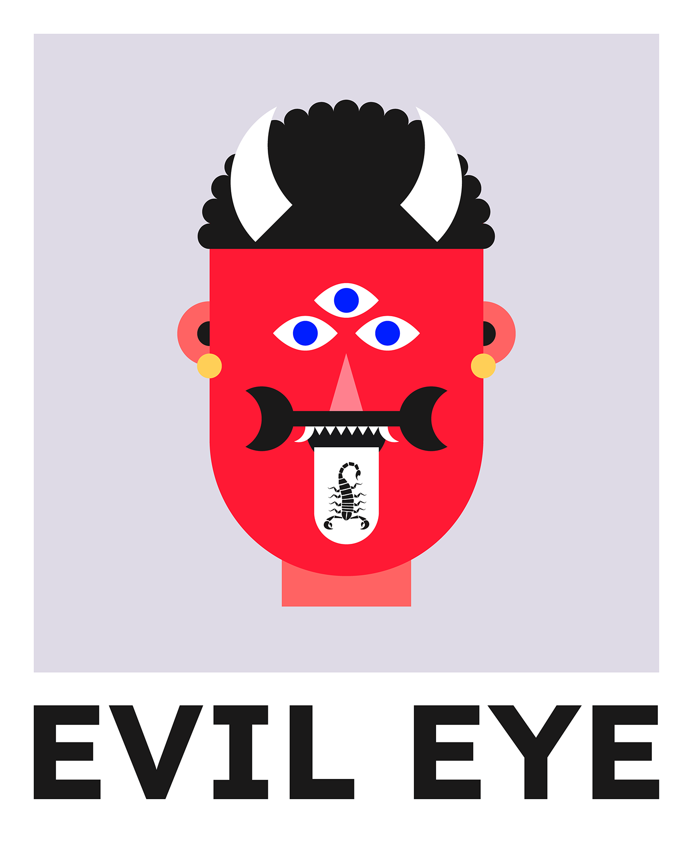 evileye evil demon poster illsutration digital illustration adobe illustrator Poster Design artwork