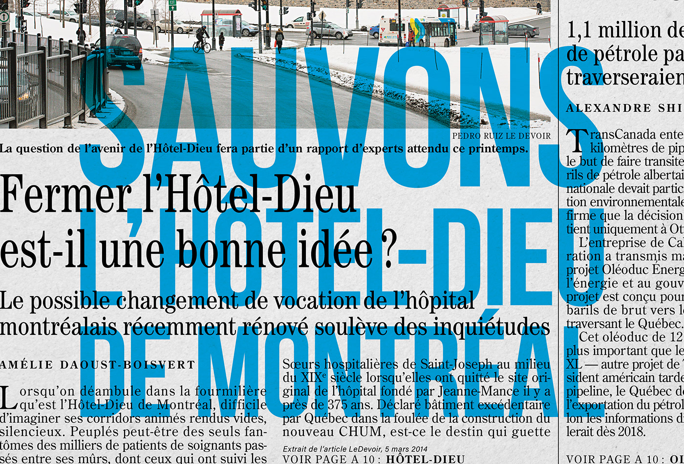 Montreal Quebec hospital Health newspaper overprint historical patrimoine