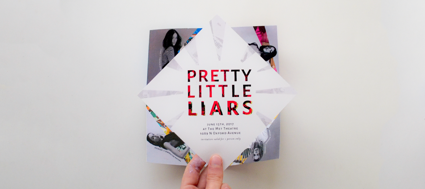 pretty little liars poster collage colagem Serie teen colorido teatro theater  colorful