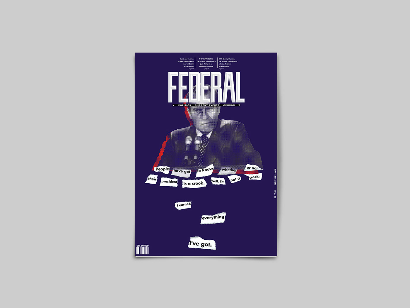 publication design typography   political design graphic design  Federal Government politics magazine ILLUSTRATION 