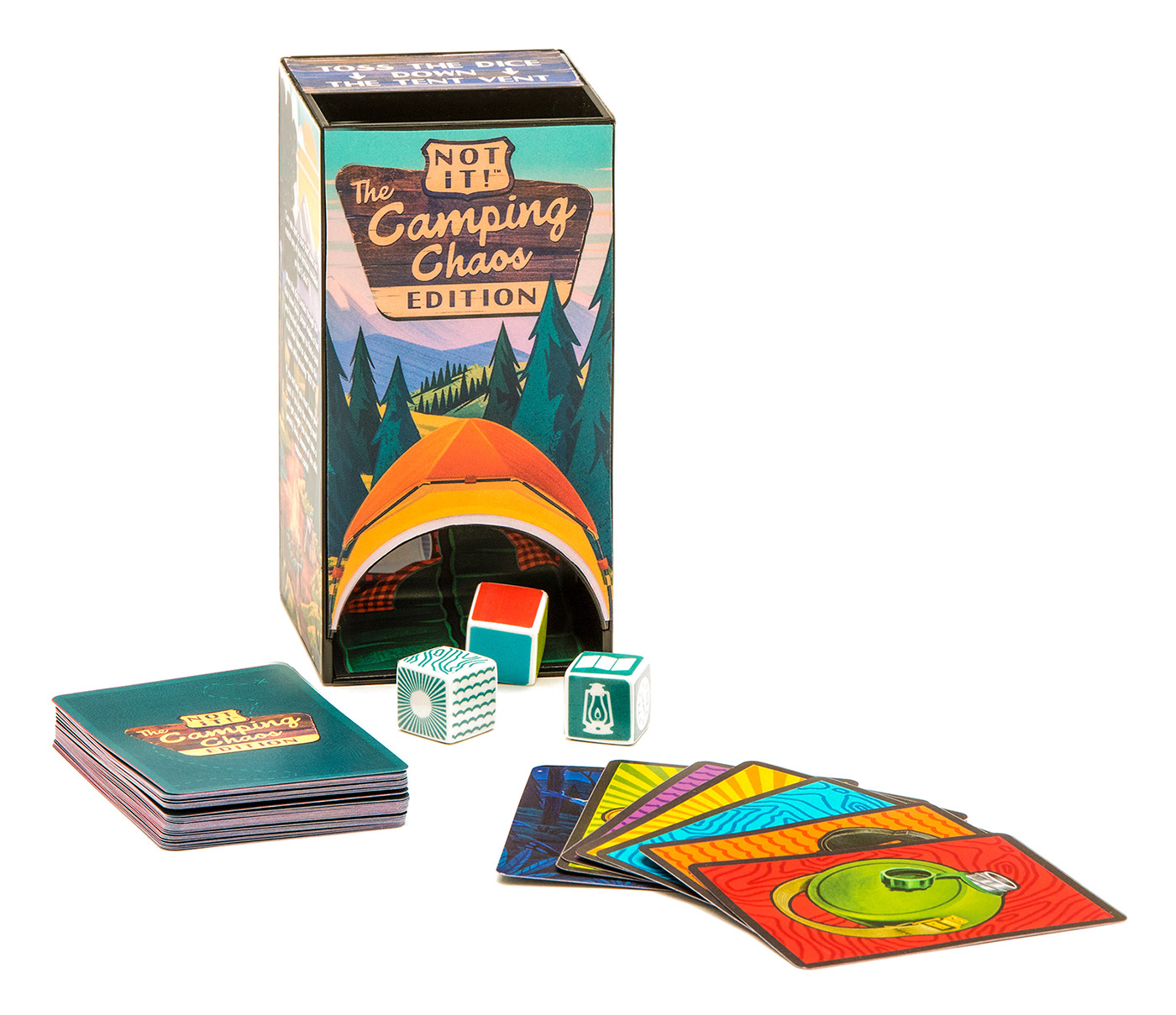 camping card children dice game Gaming ILLUSTRATION  kids National Park outdoors