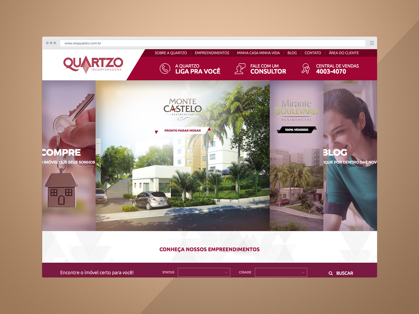 quartzo incorporadora Website Web UI ux user experience user interface Brazil Brasil Webdesign design Responsive PixCode