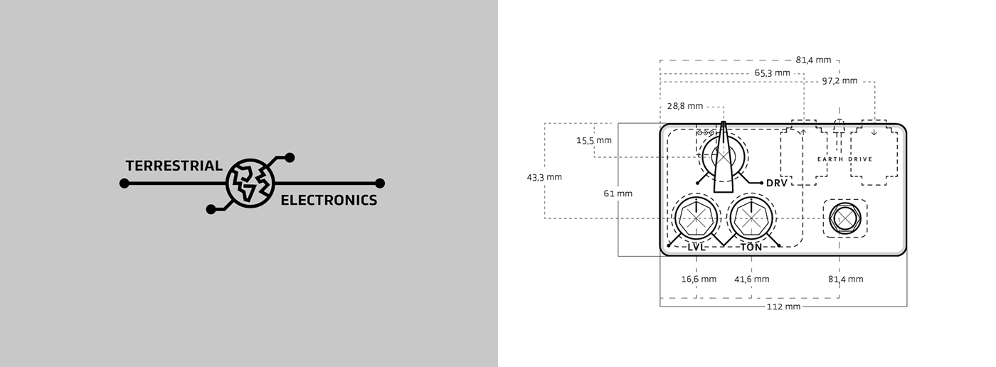 stompbox guitar effect branding  identity concept Desgin Space  Electronics vector