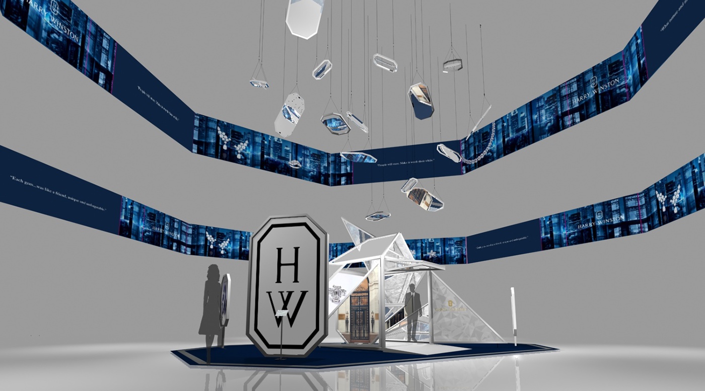 harry winston Experiential design diamond  brand experiences activation Exhibition  pavillion
