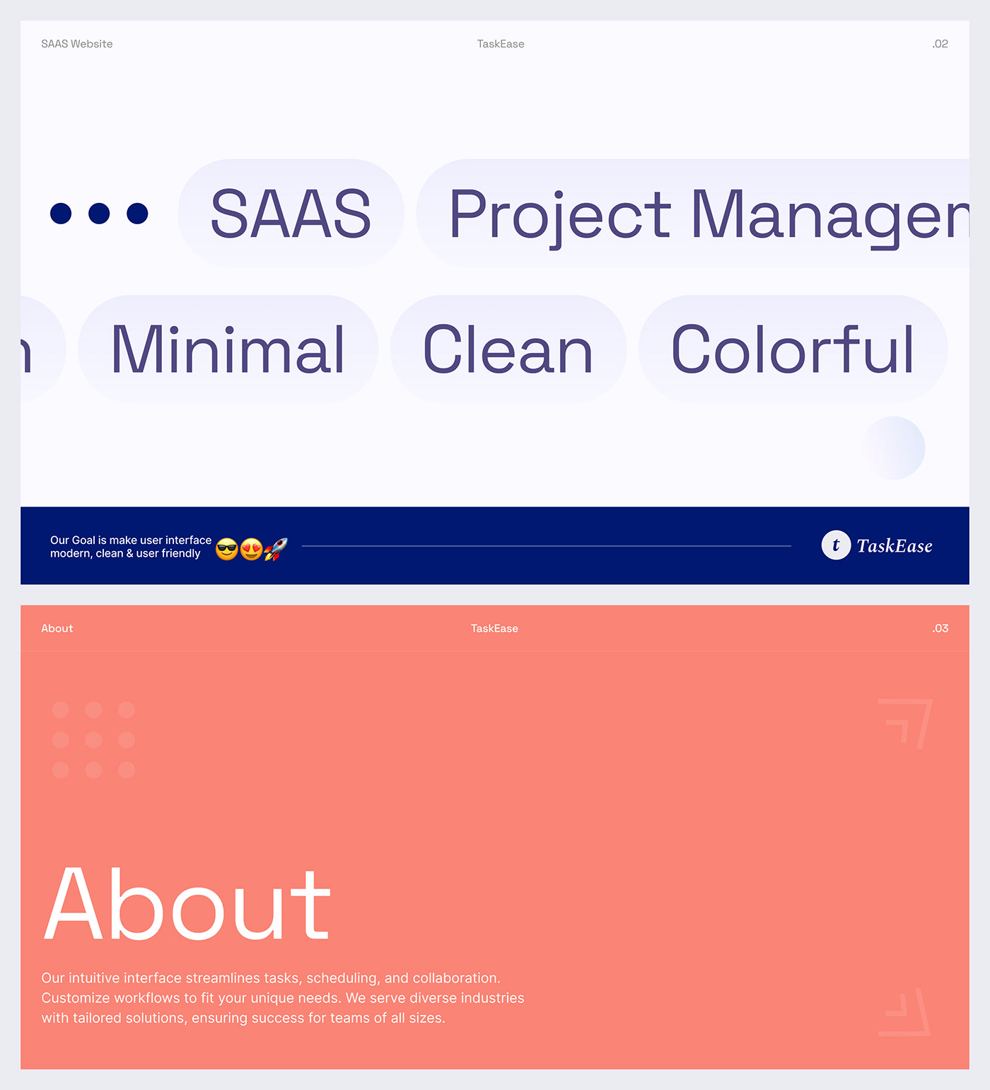 Web SAAS Website design